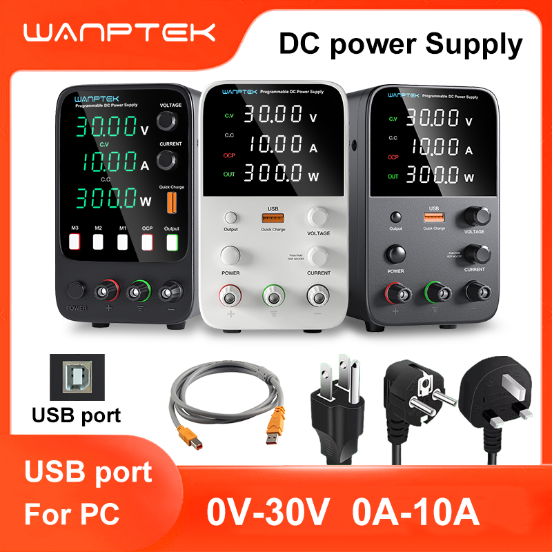 Programmable Dc Power Supply 60V 10A - Wanptek Laboratoriumvoeding 30V 5A 30V 10A
