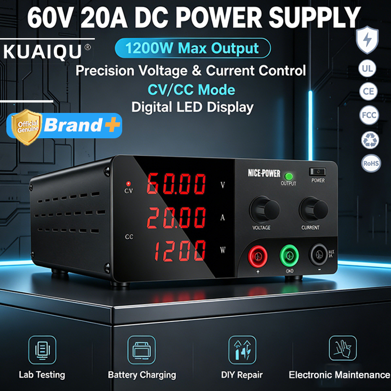 High Power 60V 20A Bench Power Supply - NICE-POWER 60V 20A Hoogvermogen Laboratoriumvoeding 100V
