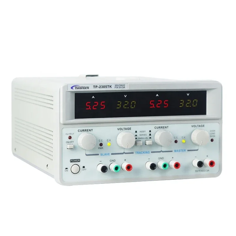 Dual Channel Linear Power Supply 30V 5A - TP-2305E 300W Symmetrische Lineaire Labo Instelbare