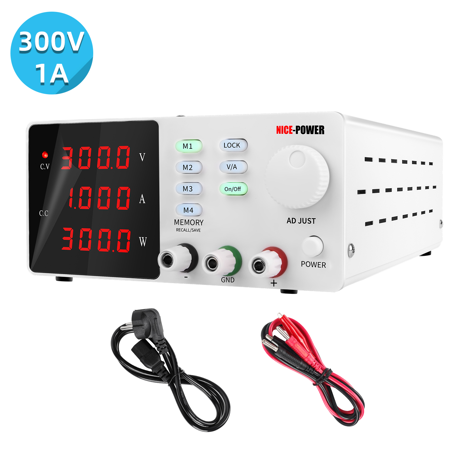 Switching Dc Power Supply 300V 1A - NICE-POWER SPPS-S3001 300V 1A 300W Laboratorium