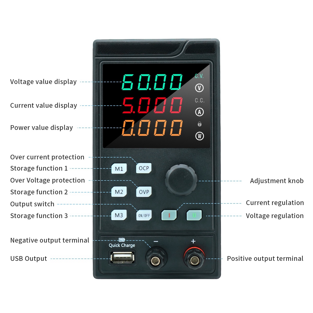 Myami 30V 32V 10a Met Usb/Rs48 - Programmable Dc Power Supply 60V 10A recensie en prijs